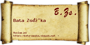 Bata Zsóka névjegykártya